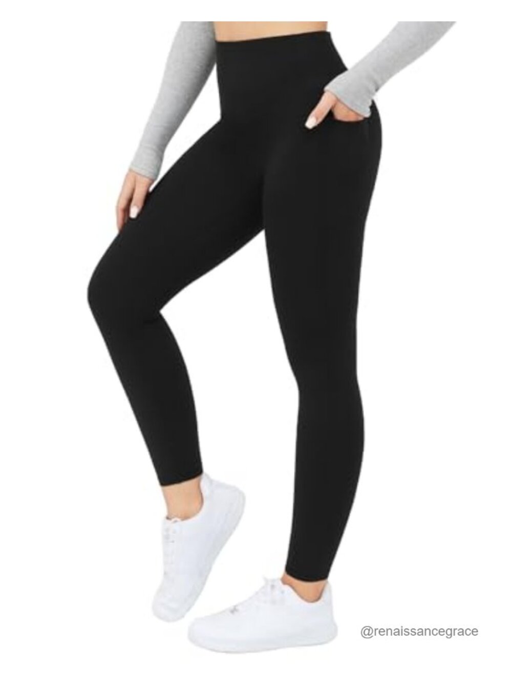SIINSIIN Thermal Leggings High Waisted Tummy Control Tights with Pockets